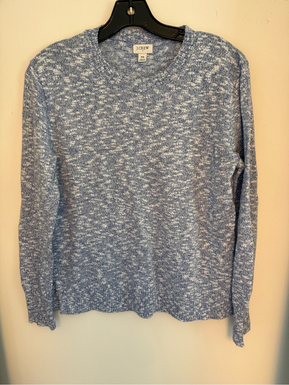 J.Crew Men's Blue Marled Crewneck Sweater